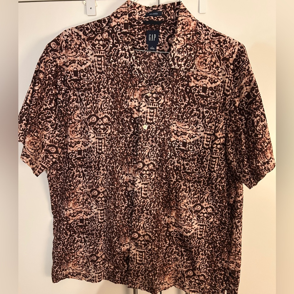 Batik Shirt Reddish Brown